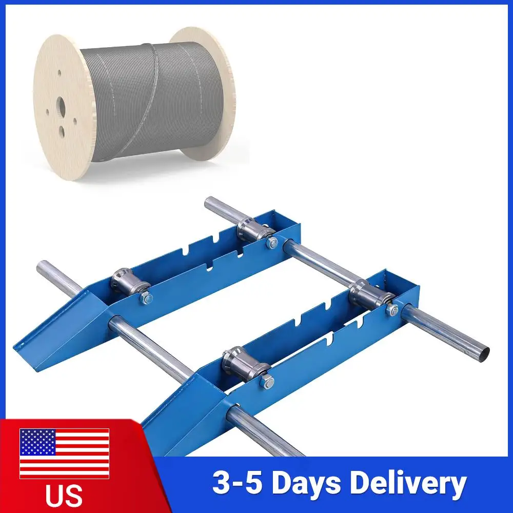 

Cable Drum Roller Reel Dispenser with Adjustable Wheel Steel Cable Roller Stand Reel Dispenser for Diameter 30cm To 120cm