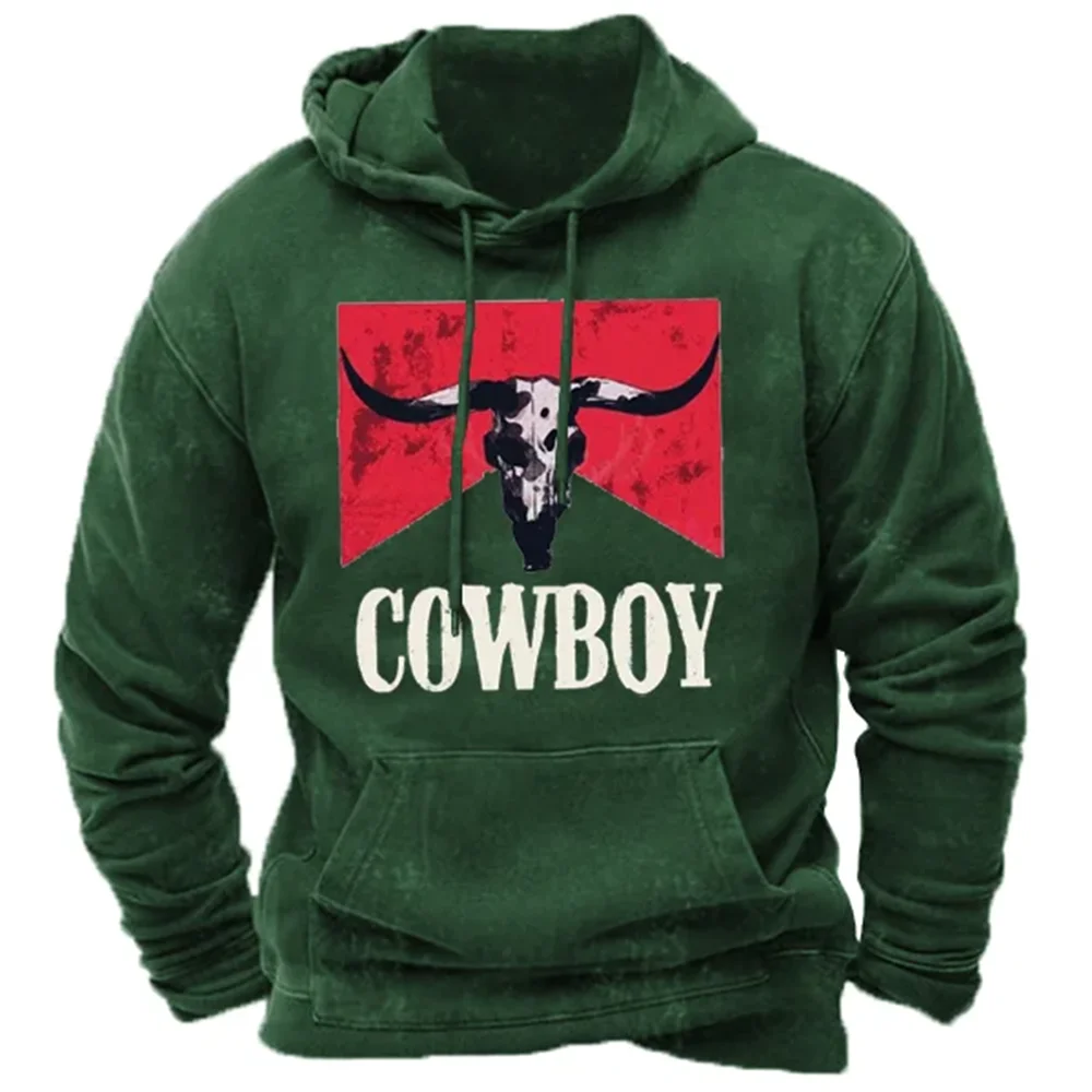

Men's 3D Printed Cowboy Graphic Vintage Hoodies Fashion Cool Long Sleeve Hooded Sweatshirts Autumn Winter Casual Comfortable Top