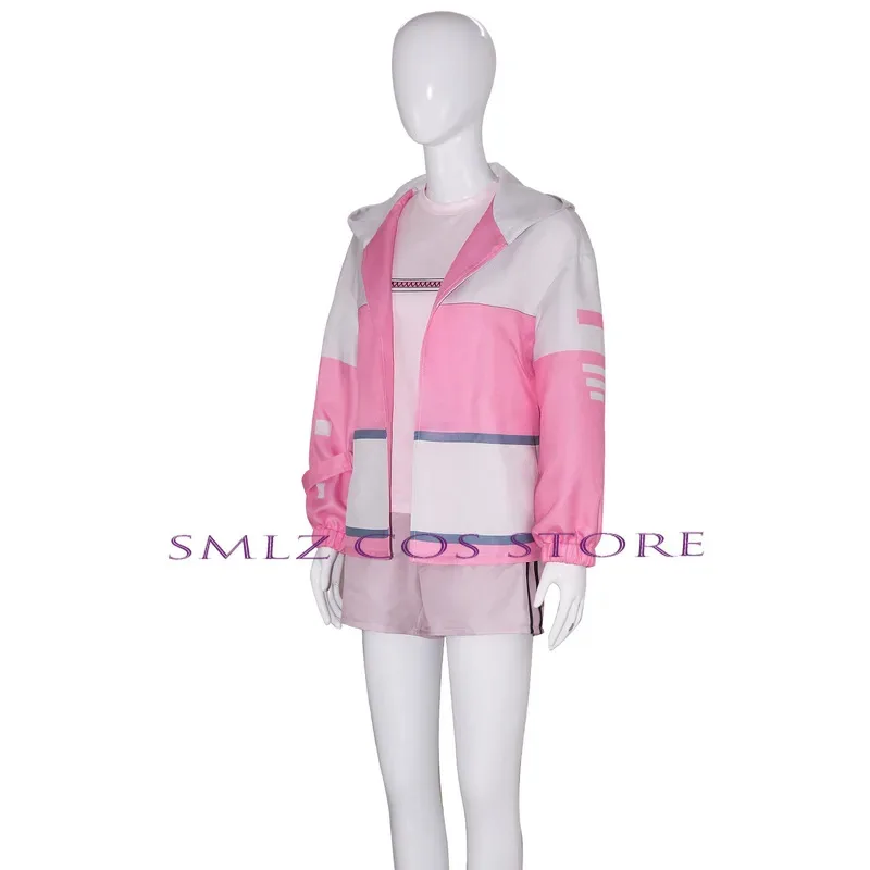 Li Tianchen Tianxi Cosplay  Anime Arrogant Girl Link Click Costume Pink Uniform Wig Party Activity Role Play Outfit for Women