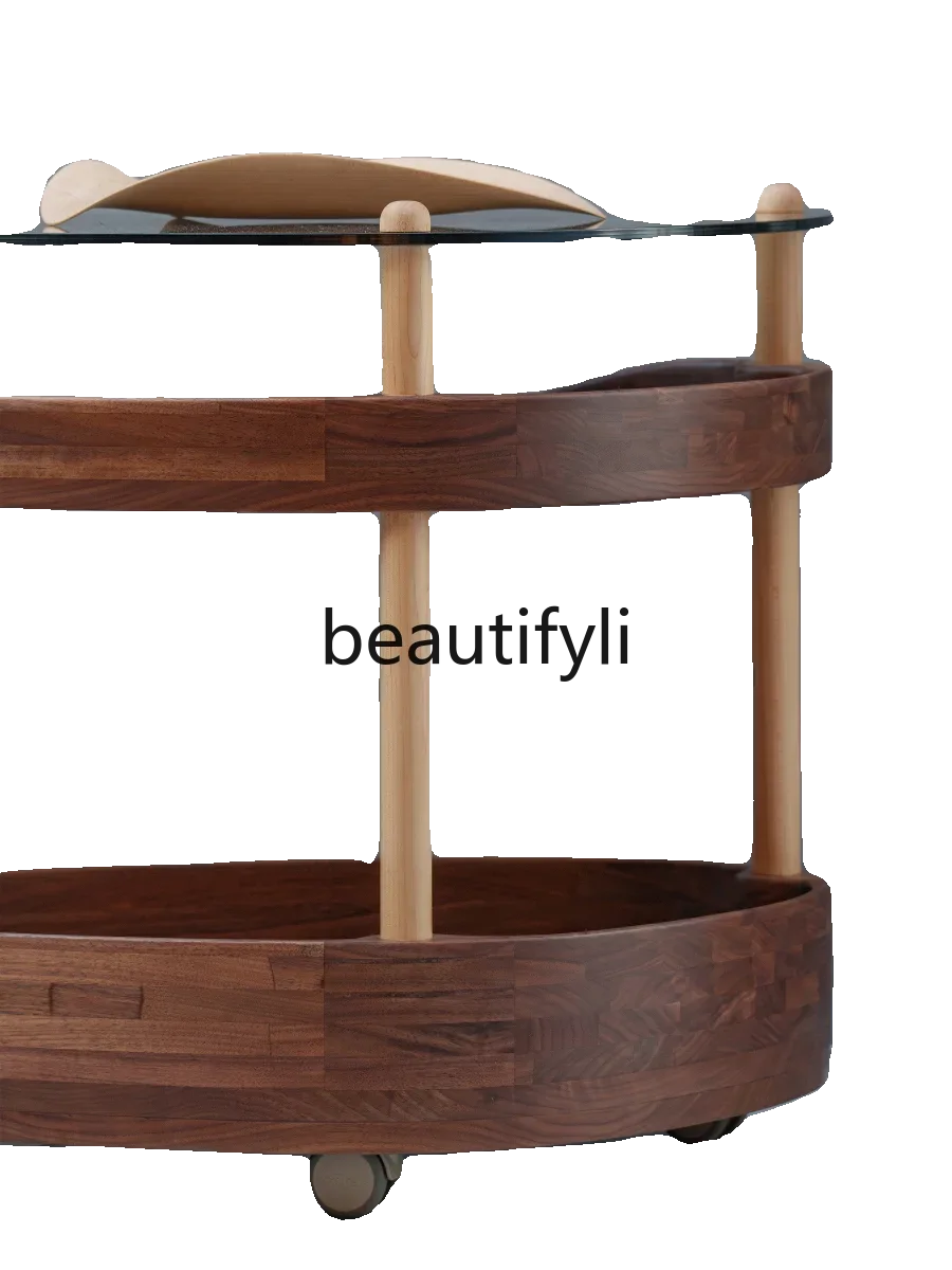 

LXEdge Italian medieval Myanmar teak black walnut solid wood trolley sofaSSS