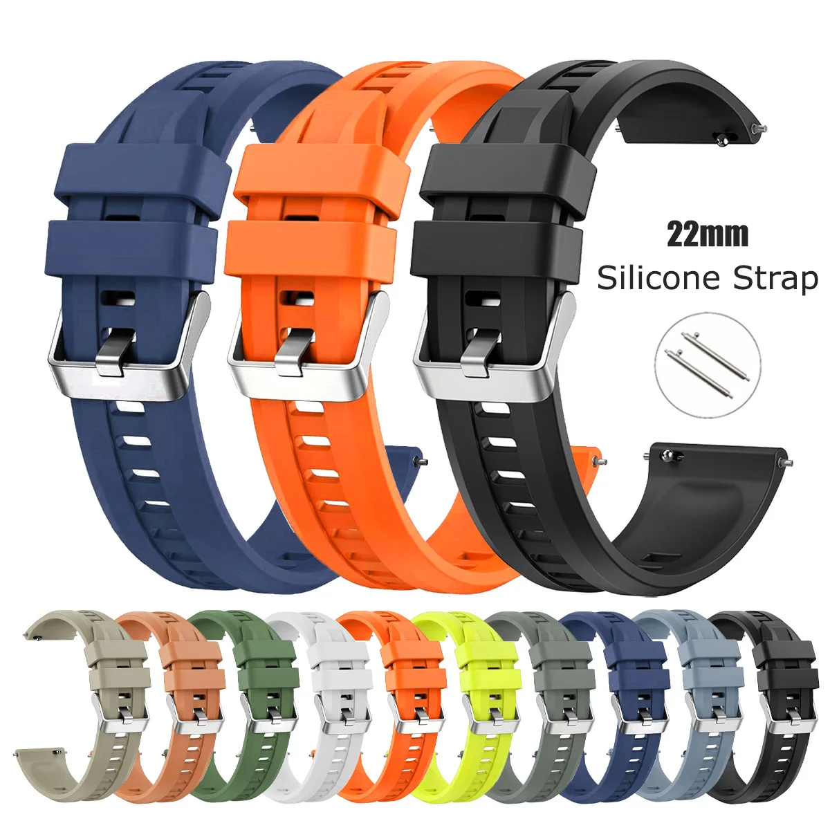 Silicone Strap 22Mm… - image