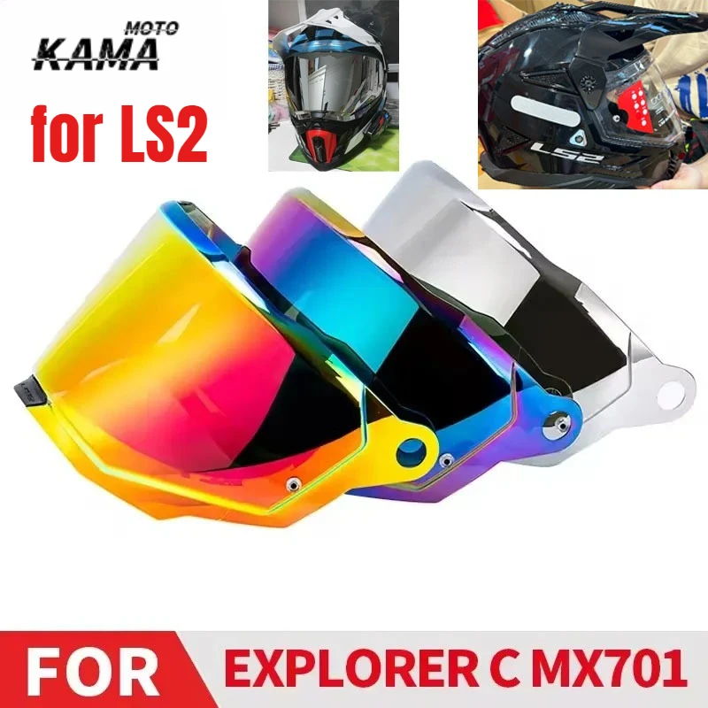 

For LS2 MX702 MX701 PIONEER II Helmet Anti-fog Stickers Light Black Lens,Original LS2 Motorcycle Adventure Helmet Visor