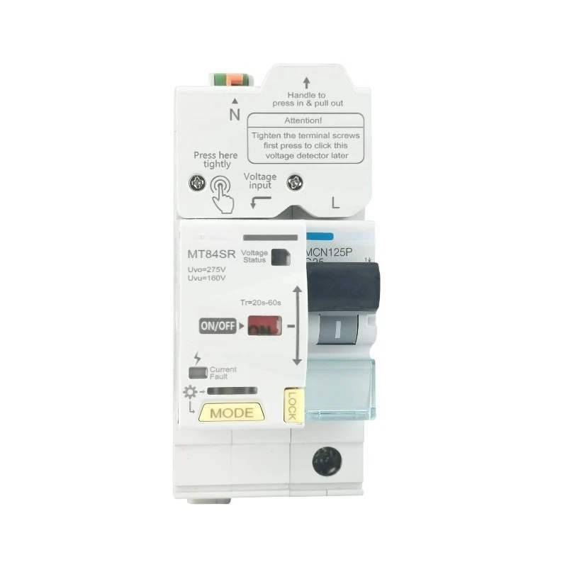 MT84SR New technology over under voltage protection automatic recloser with 1P C25 MCB circuit breaker