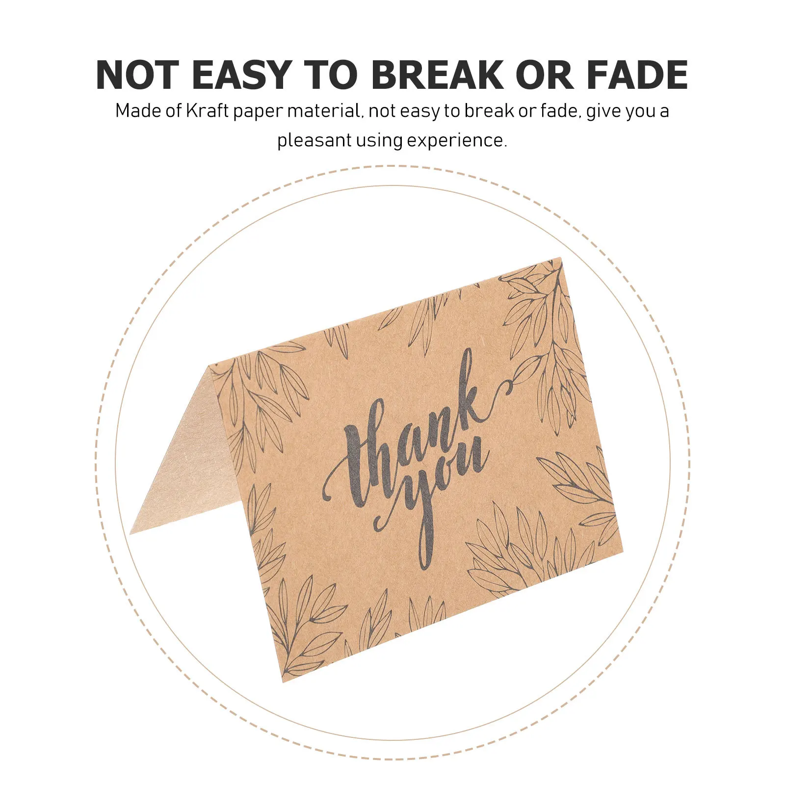 16 set Thank You Cards Kraft Paper Blank Inside For Small Business Flower Shop Bakery Spa Bulk Greeting Postcards Printing