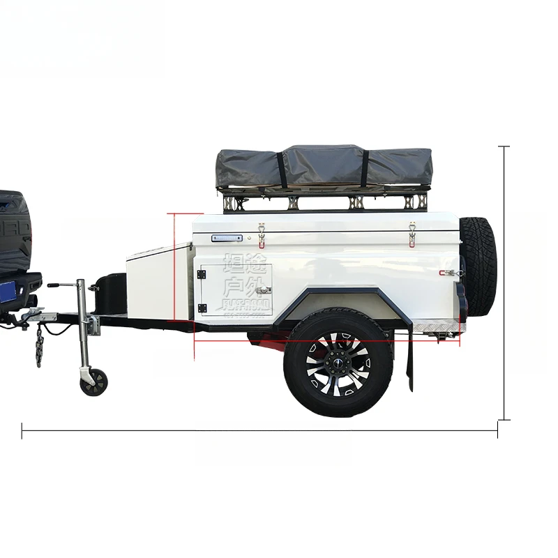 مقطورة صغيرة للطرق الوعرة، معسكر خارجي، مقطورة تخييم، مقطورة مقطورة مع تعليق مستقل في حدود 700 كجم