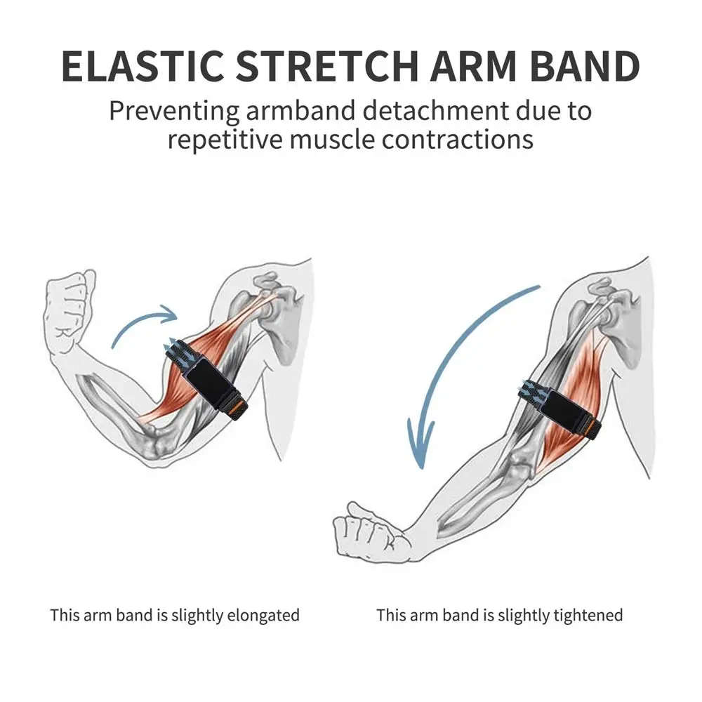 Adjustable Elastic Bicep Band Breathable Replacement Nylon Sport Band Cozy Sweat Resistant Sport Arm Strap for Amazfit Helio