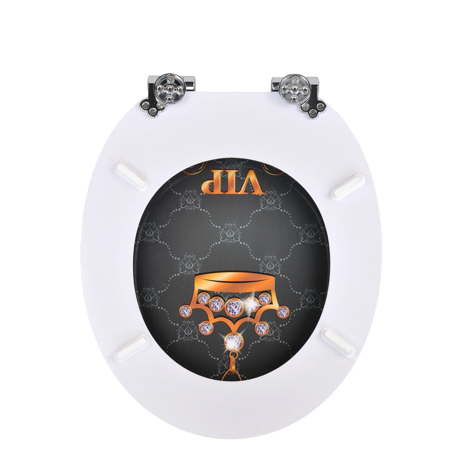 SAINOS WC-Sitz mit Soft-Close-Funktion, WC-Sitz aus Holz, universeller Toilettensitz, langlebiger, stabiler MDF-Toilettensitz, belastbar bis 190 kg, einfache Installation, Zinklegierungsscharnier, antibakteriell und leicht zu reinigen – Detail 26