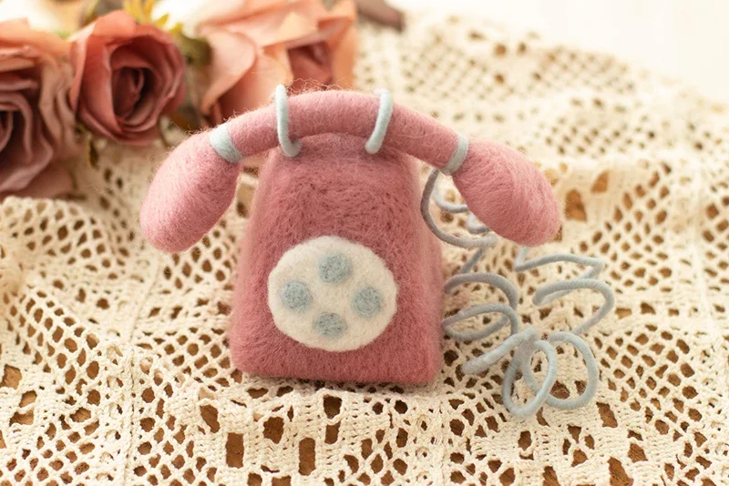 Puntelli per fotografia per neonati Mini libri da dottore in lana fatti a mano Decorazioni per computer telefonico per servizi fotografici in studio