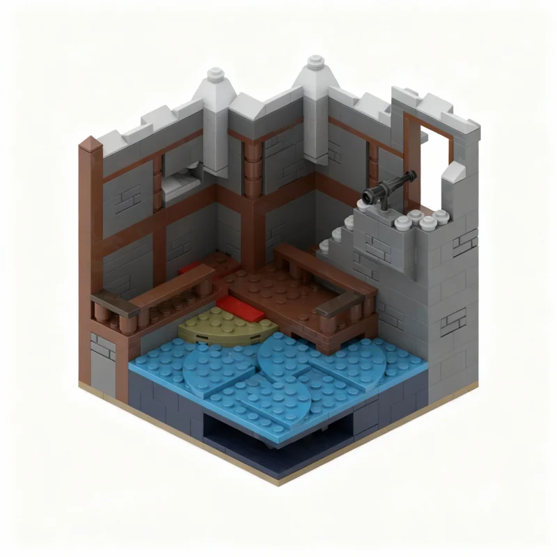

517pcs MOC Diorama Taking Dragon Swim Creator 3 1 Model Building Blocks Construction Toy Christmas Gifts DIY Creative Idea Brick
