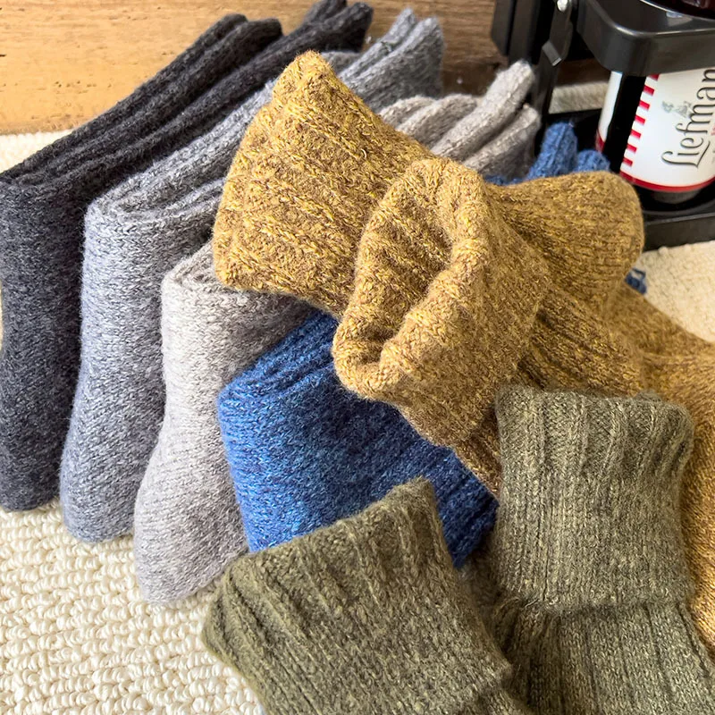 

Autumn Winter Warmer Men's Socks Wool Cashmere Thermal Long Socks Men for Business Male Thick Warm Homewear Floor Socks 2023 New