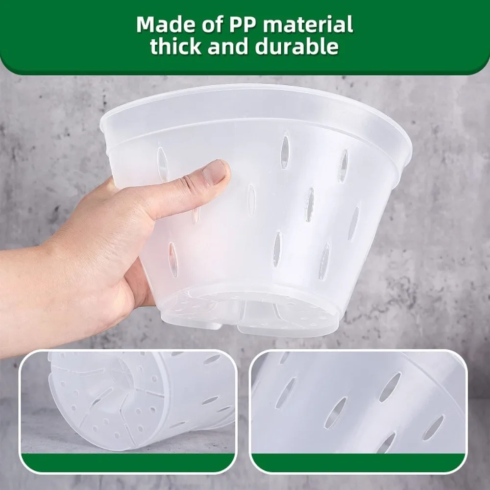 Excellent Drainage With Holes And Trays Transparent Stomata For Phalaenopsis Orchid Planting Orchid Pot Flowerpot Plant Pots