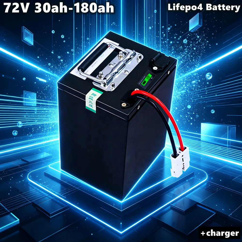 72V 40Ah 50Ah 80Ah 100Ah Lifepo4 Battery built-in Bluetooth App intelligent system suitable for scooters, micro cars, tricycles