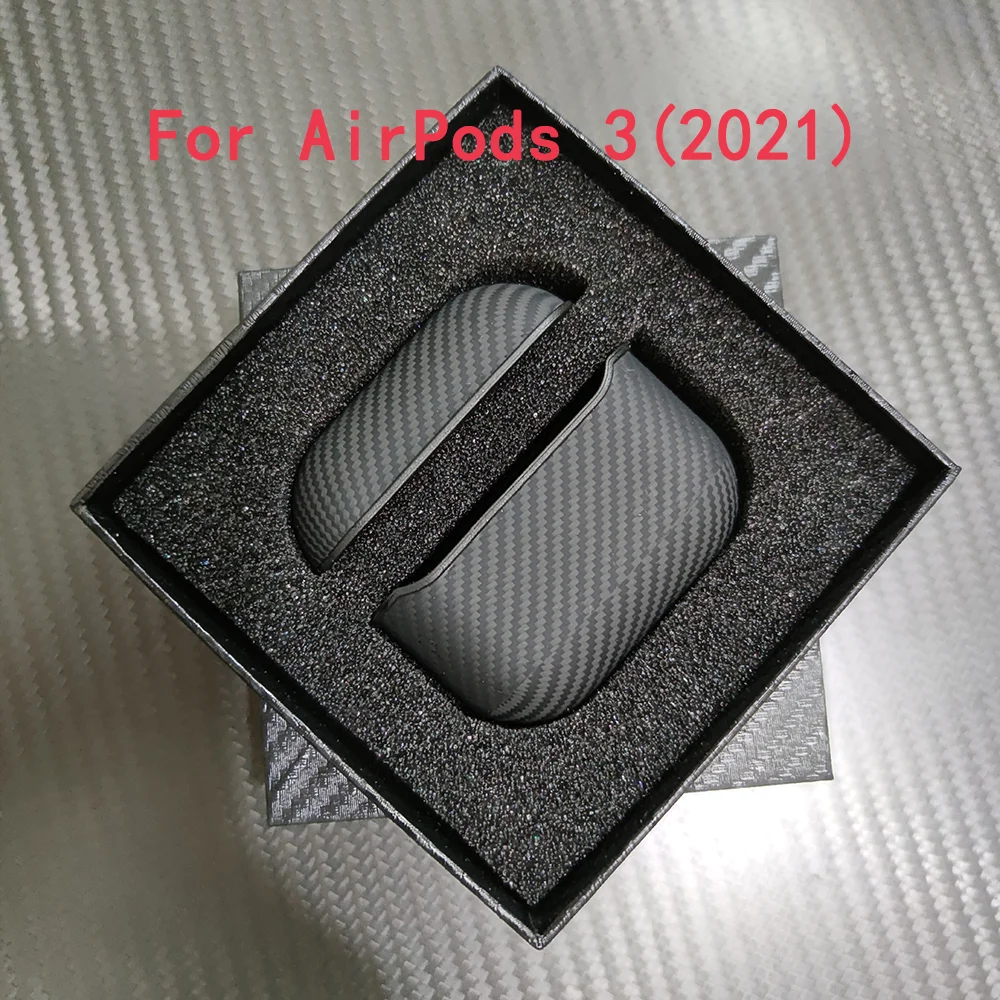 Imagem -02 - Fibra de Carbono para Airpods Fone de Ouvido Rígido Ultrafino Fibra Aramida para Airpods Pro 600d Grão Fino Case de