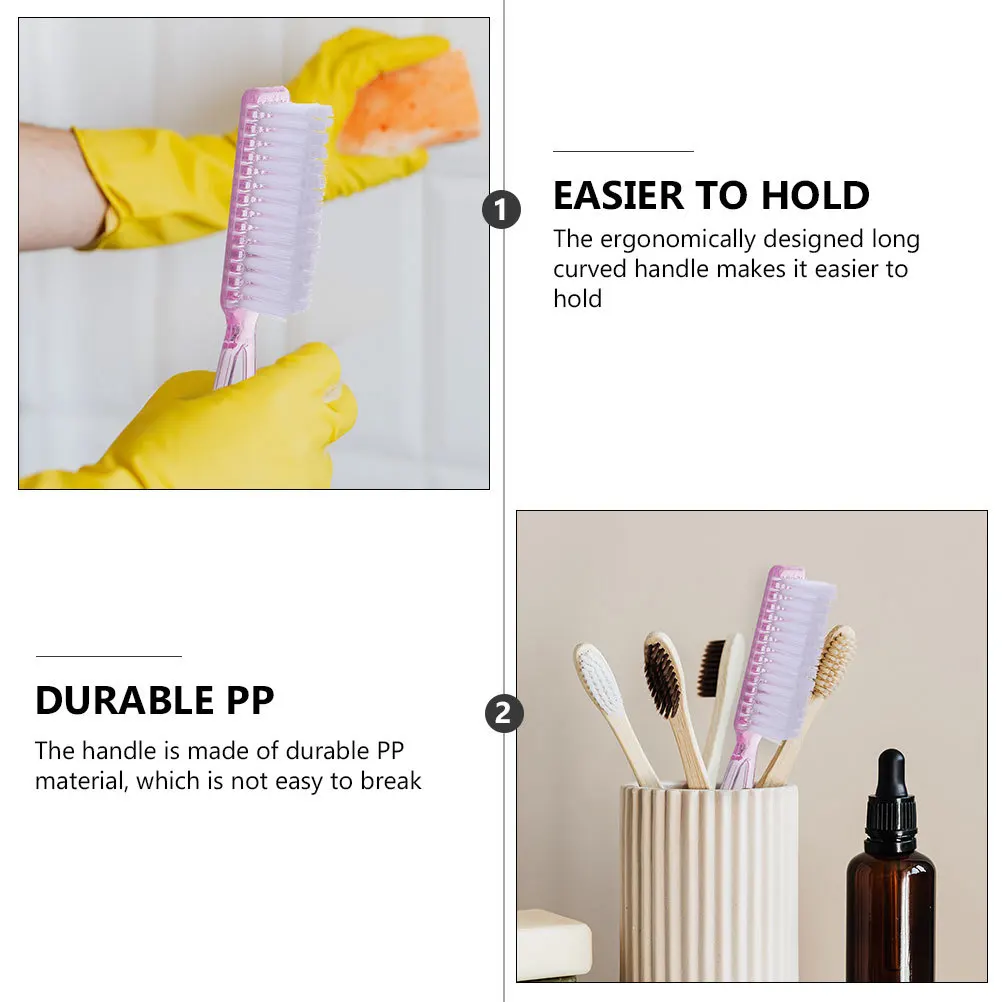 Brosse à ongles à poignée, 15 pièces, nettoyeur d'ongles des pieds, brosse de nettoyage de la saleté des ongles, outil de nettoyage à poignée confortable pour le bureau et la maison