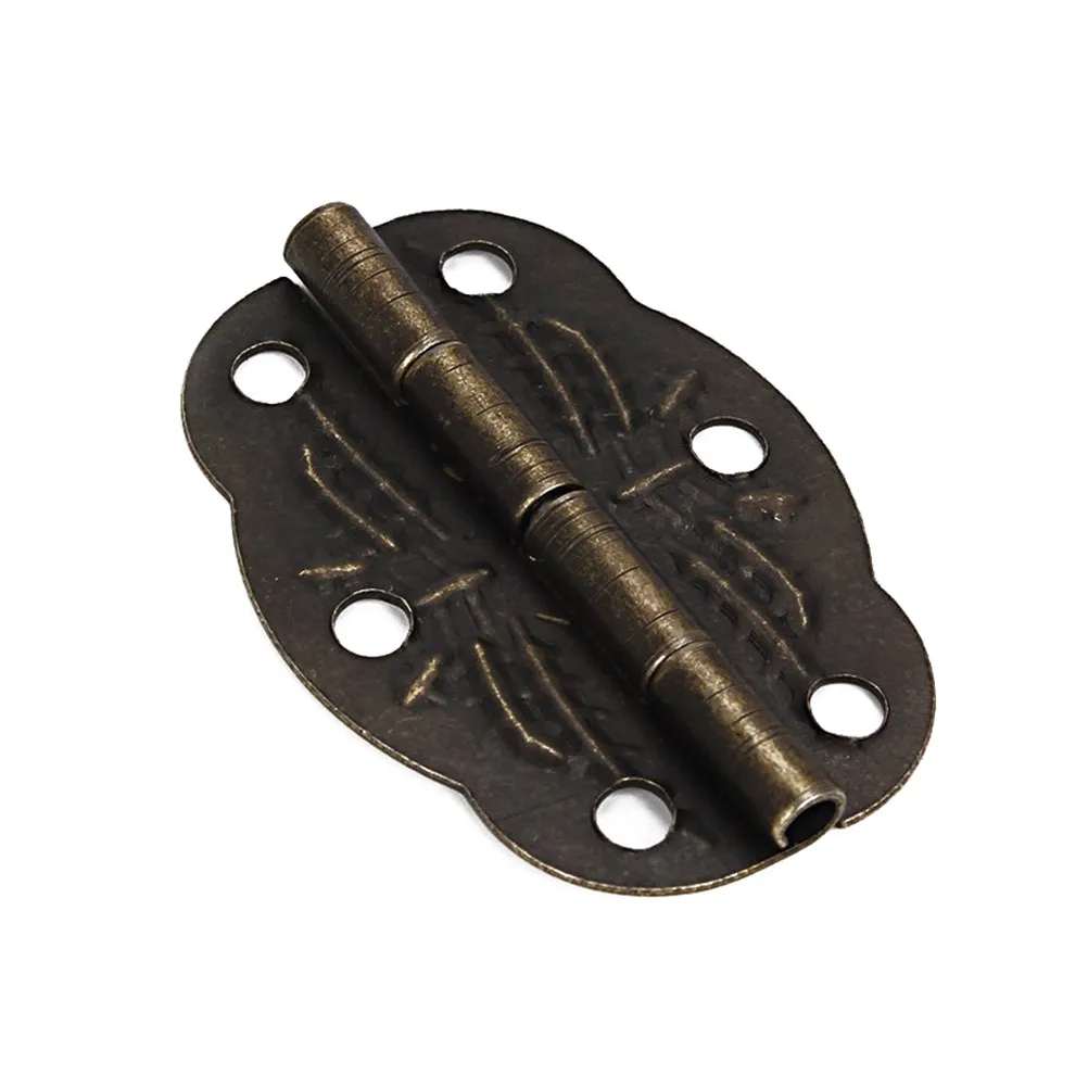 20Pcs Decorative Mini Butt Hinges Bronze Iron Hardware Set 30x21mm for Storage Boxes Jewelry Cases Cigar Guitar Tailpieces