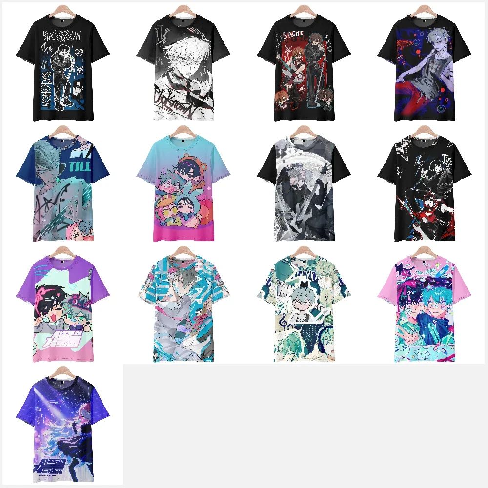 Anime Alien Stage 3D Print T Shirt Women Men Till Mizi Luka Hyuna Ivan Mizi Cosplay Short Sleeve Graphics Tees Streetwear