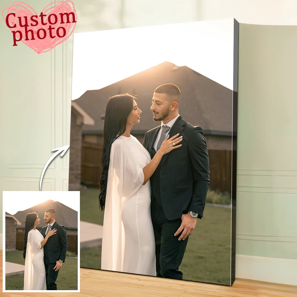 1 قطعة ملصق صور مخصص مع ملصق بدون إطار خشبي DlY ، لوحة قماشية مخصصة ، لوحة ديكور جدران مخصصة #1