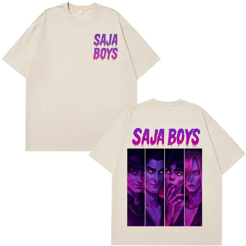 ساجا بنين Kpop شيطان الصيادين أنيمي مضحك ميمي تي شيرت الرجال النساء الهيب هوب تي شيرت ، قصيرة الأكمام عادية القطن تي شيرت على طراز هاراجوكو #5