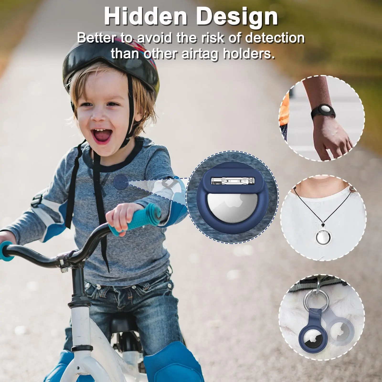 Silicone Airtag Holder for Kids with Safety Pins AirTag GPS Tracker Case for Children Elderly Hidden Inside Clothes Shoe Backpac