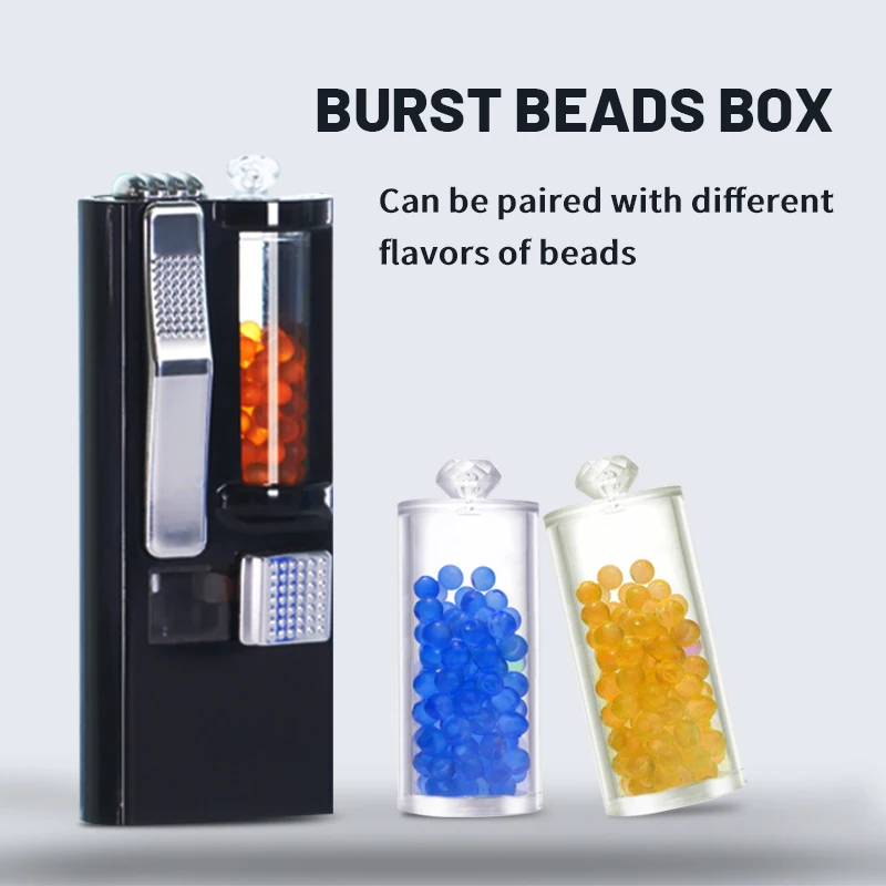 Upgraded Cigarette Pop Beads Ice Mint Capsule Cigarette Pop Beads Mixed Flavor Ice Blueberry Pop BeadsBurst Beads Box 100