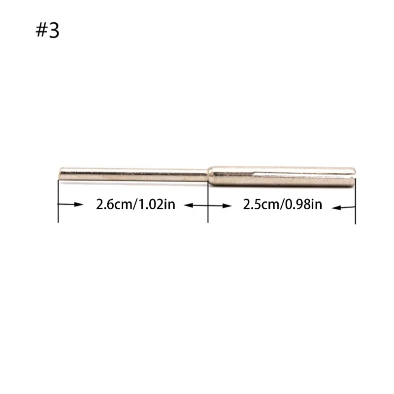 10/12x 2.35/3mm Shank Sandpaper Clamp Split Mandrel Long Abrasive Holder Clip Rod Carved Point for Rotary Grinder Dropship