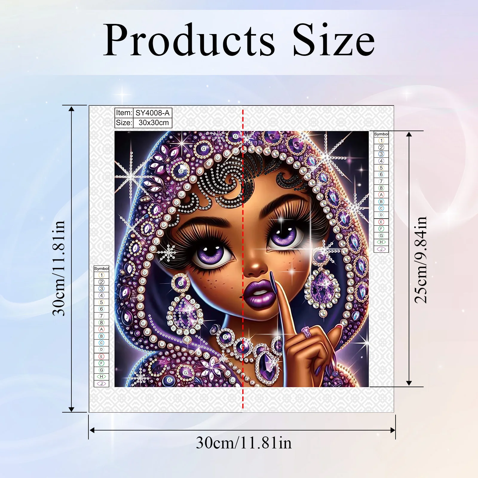 4pcs Special Shape Diamond Painting Kit for Adults,Colorful beauty Diamond Dots for Beginner,Gem Art Crafts Kits Home Decor Gift