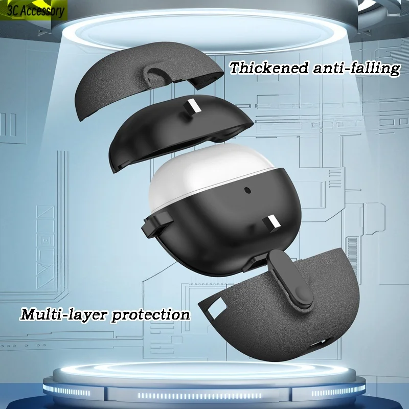 New Sand Stone Case for 2025 FreeBuds Pro4 True Wireless Earphones Case Secure Lock switch Case for Huawei FreeBuds Pro 4/3 Case