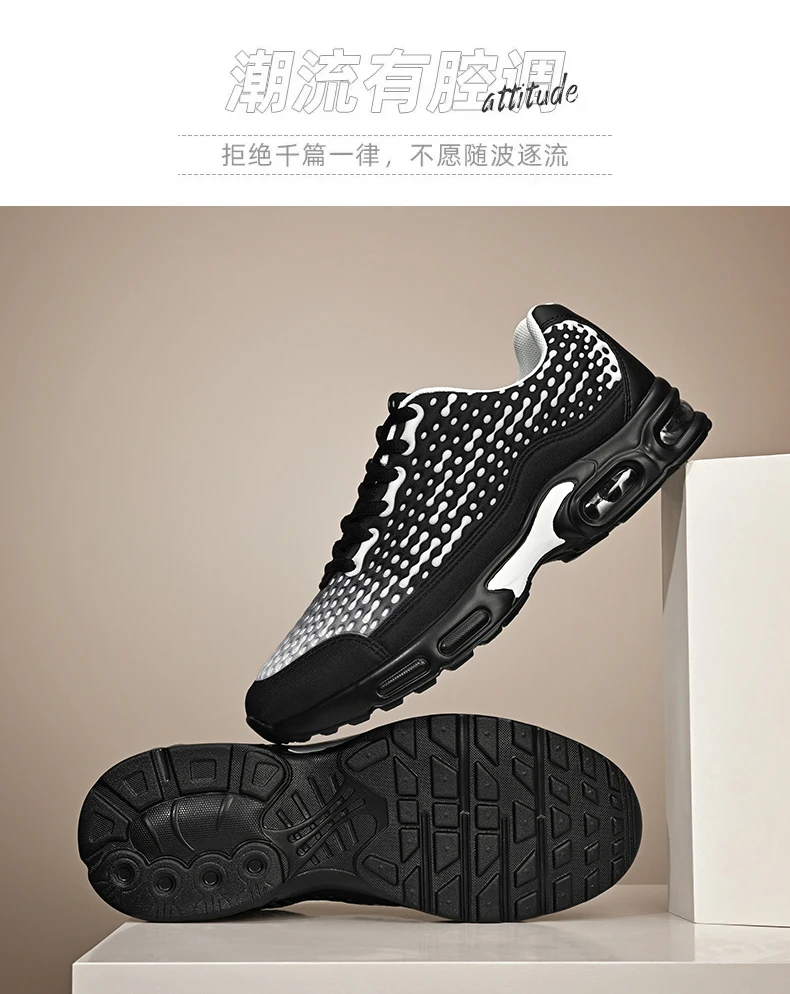 Herren-Sportschuhe, atmungsaktive Mesh-Schuhe, gepolsterte Outdoor-Schuhe mit Luftpolsterung, Freizeitschuhe, Straßenlaufschuhe – Detail 6