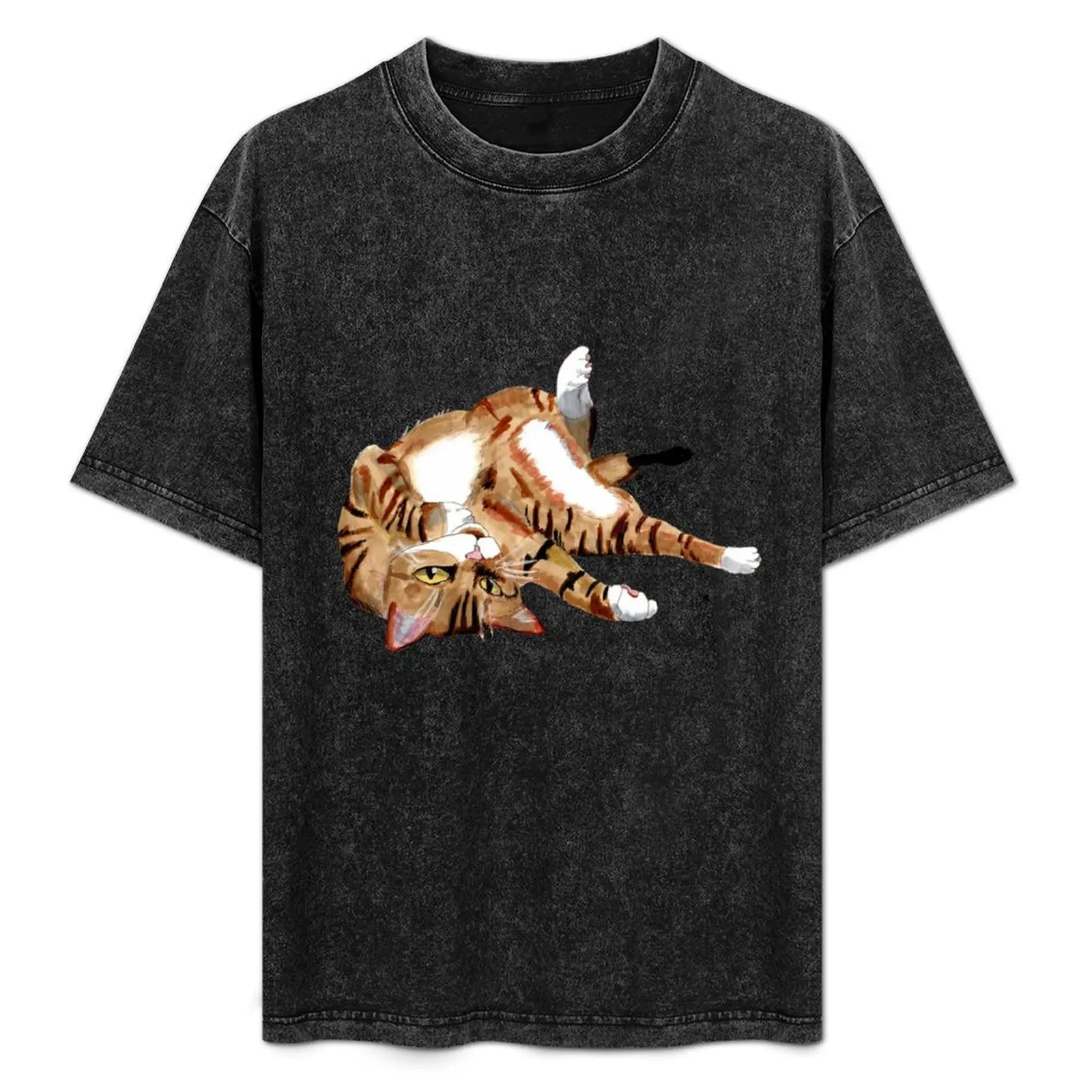 Playful Cat Marker Art. T-Shirt graphic shirts street wear fitted t shirts for men