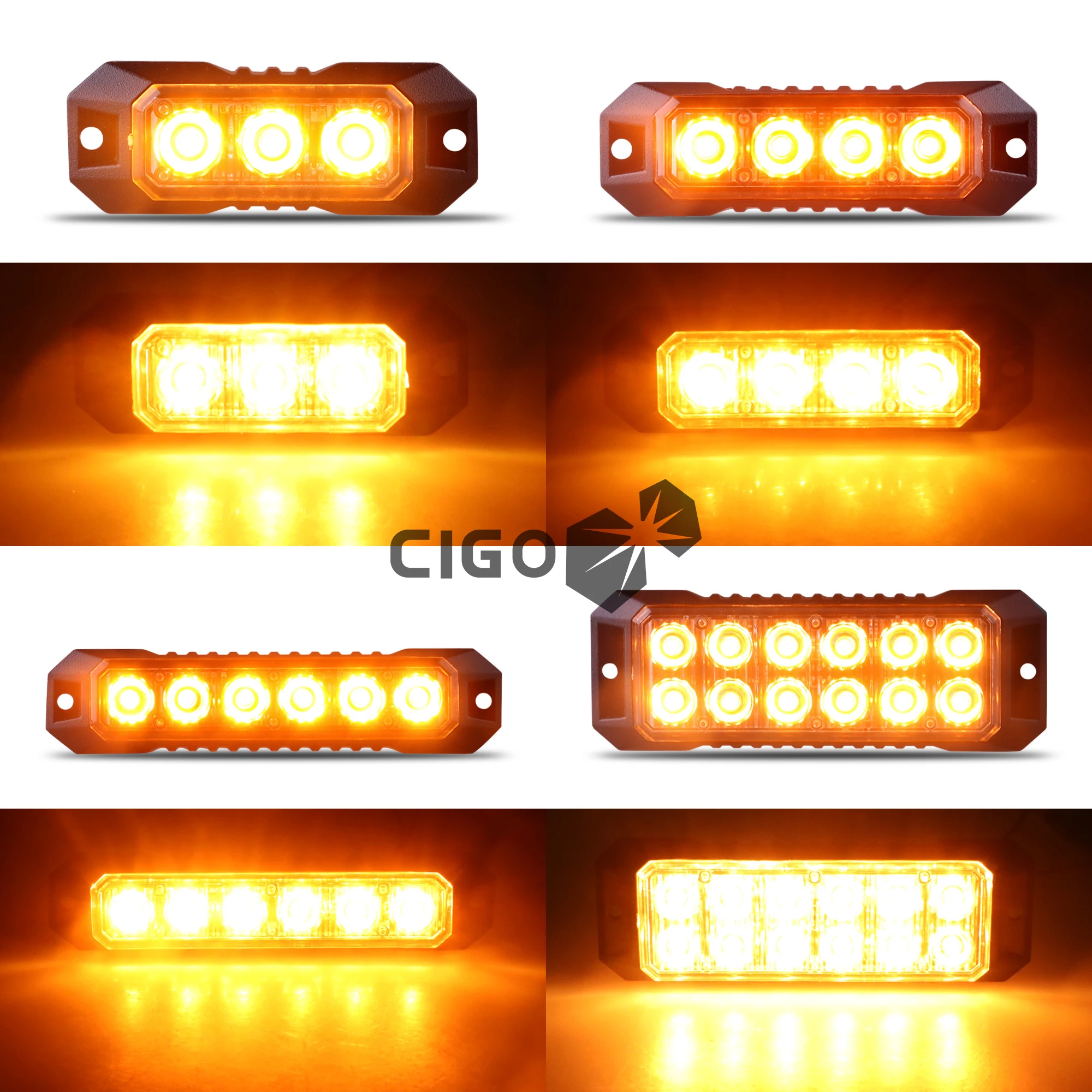 1PCS 4 Styles 12-24V car accessories Strobe Warning Light Strobe Grille Flashing Lightbar Truck Car Beacon Lamp Traffic Light