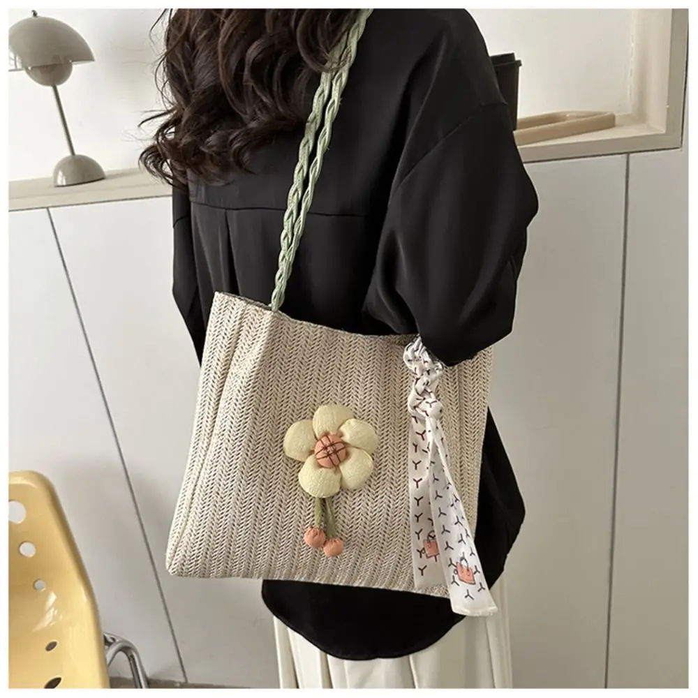 

NEW Woven Bags Fashion Straw Weave Bucket Bags Large Capacity Tote Bag Casual Handbag Shoulder Bag