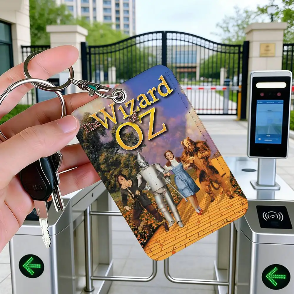 The W-Wizard of O-Oz Vintage Style PU Access Card Holder with Keychain - Executive Protection for Bank card,Subway, Bus Card
