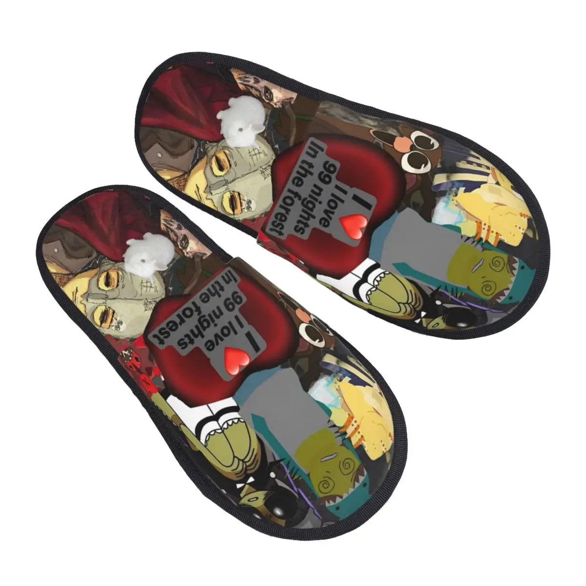 99 Nights In The Forests Winter Cotton House Slippers Bedroom Video Games Cozy Memory Foam Slippers Non-slip