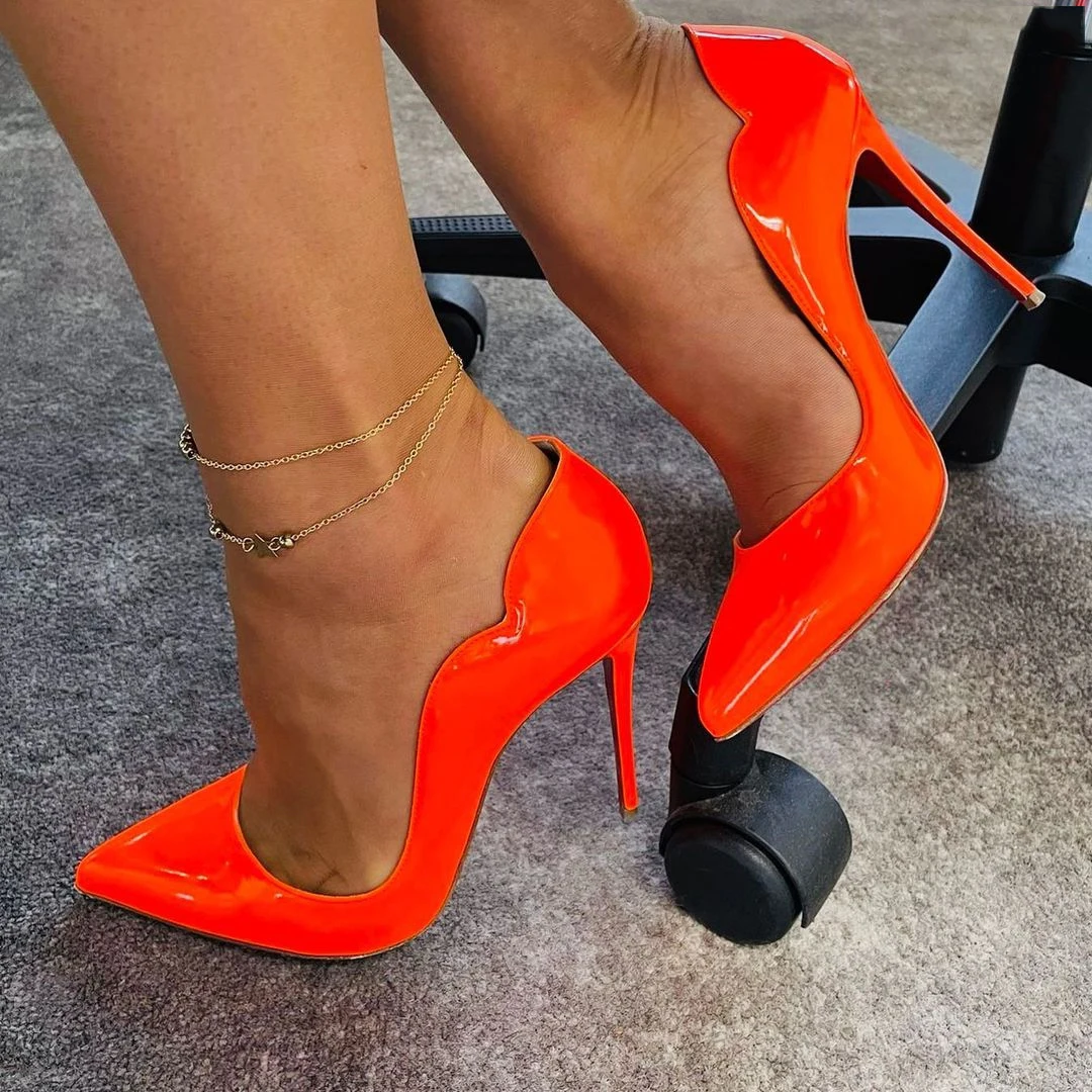 Orange 12cm Heel