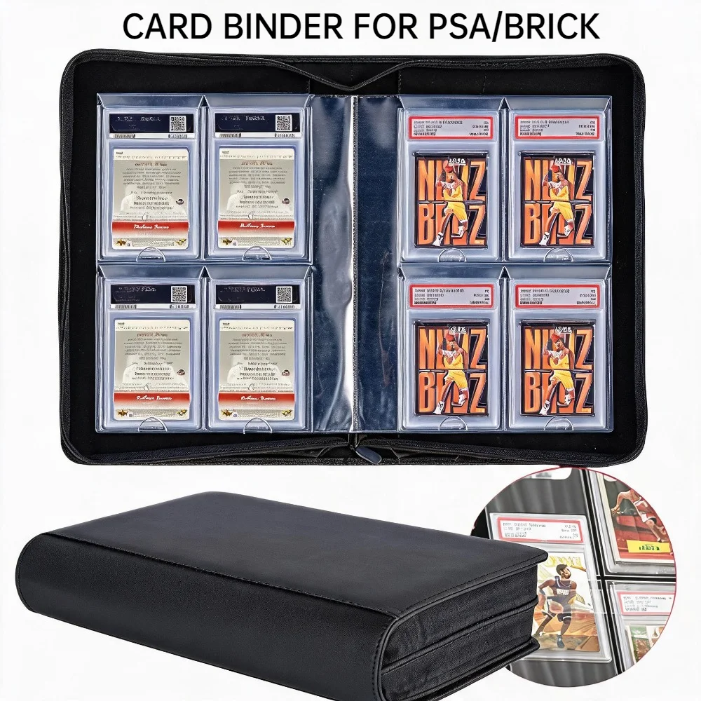 Pokemon Binder Card - PU Leather 4/6 Grid Zipper Graded