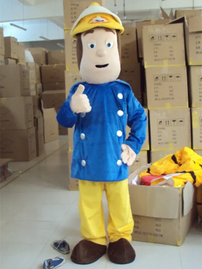 Cosplay Fireman Sam Fire Man Truckman Mascot Costume Advertising ceremony Fancy Dress Party Animal carnival perform props