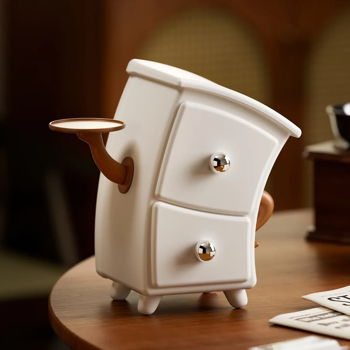 Funny forked waist cabinet jewelry earrings compartment organizer entrance cabinet creative bent drawer desktop storage box