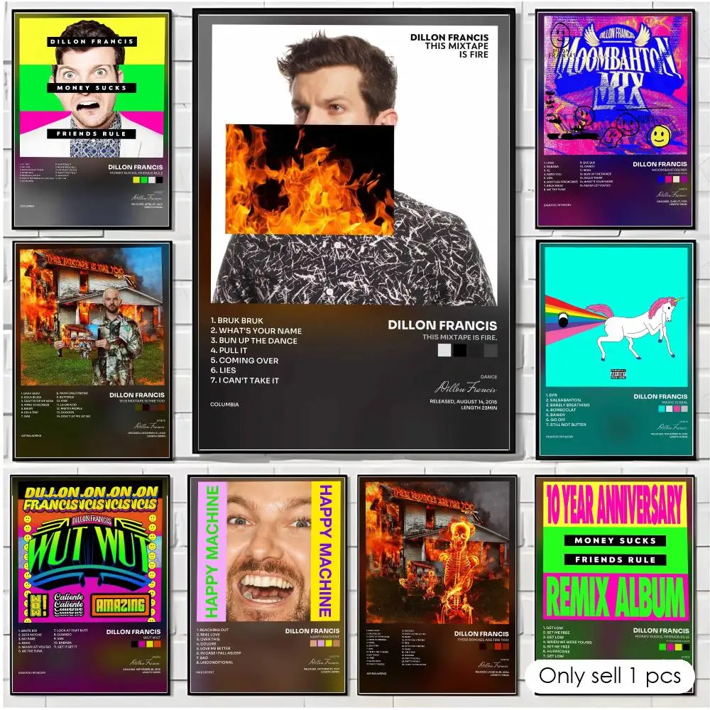 Singer D-Dillon Francis Poster Wall Art Poster Print Decorative Picture for Living Room Bedroom Home Decor