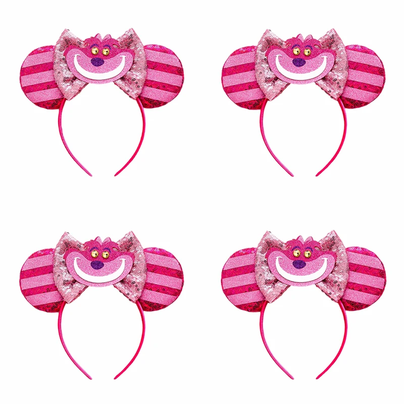 

Disney Alice In Wonderland Ears Hair Bands Girls MarchHare Headwear Baby Cheshire CatHair Accessories Kids Red Queen Headbands