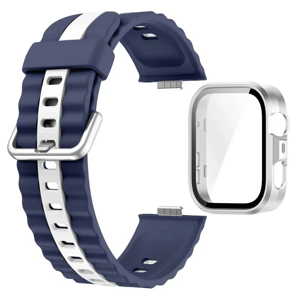 Cinturino in silicone + custodia per PC in due pezzi per Huawei Watch Fit 4/3 Accessori per cinturino anti-shell per cinturino Huawei Watch Fit 4 Pro