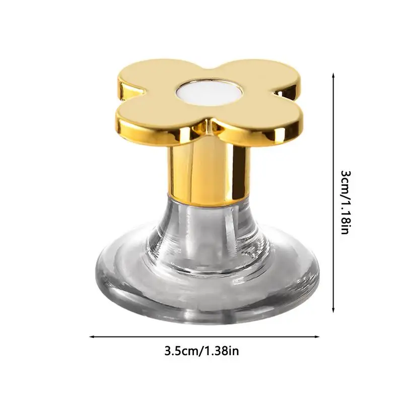 Toilet Flush Button Flower Shaped Flush Replacement Button Water Tank Button Press Button Waterproof Adhesive Toilet Press For