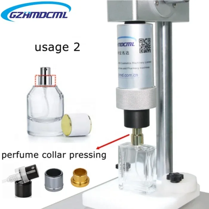 Tappatrice manuale per bottiglie di vetro per profumo tappatrice e pressa per collare imballaggio spruzzatore per Aerosol piegatrice per tappatura attrezzatura per la pressatura