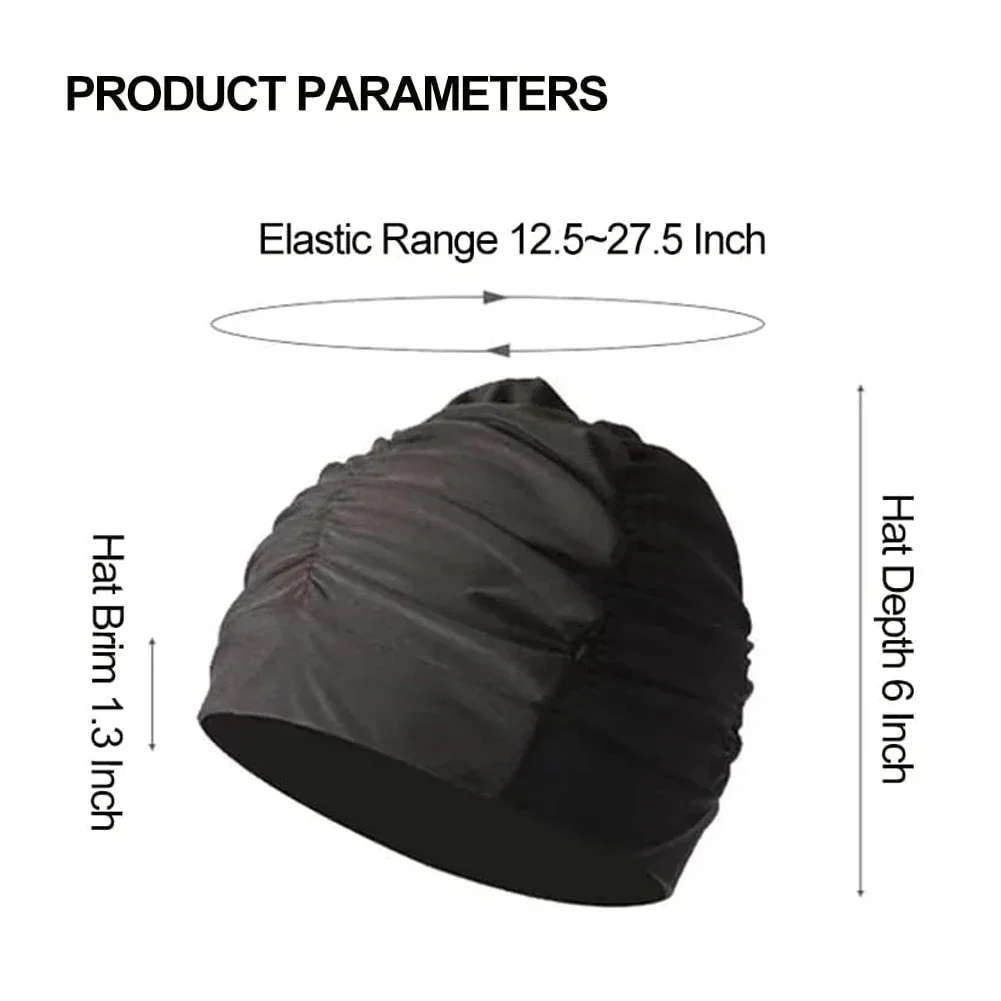 Bonnet de bain à cheveux longs, 1 pièce, élastique, turban léger en nylon, accessoires de sport nautique