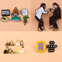 2-5pcs/set Classic American TV Series Enamel Brooch Lapel Pins Badge on Backpack Jewelry Clothing Accessories Gifts for Friends
