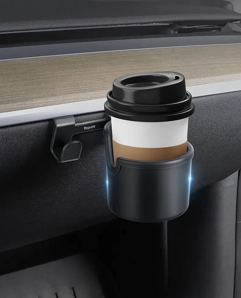 ل تسلا نموذج Y 2020-2024 صندوق القفازات حامل الكأس صندوق القفازات هوك حامل هاتف الخليوي لوحة أدوات السيارة #5