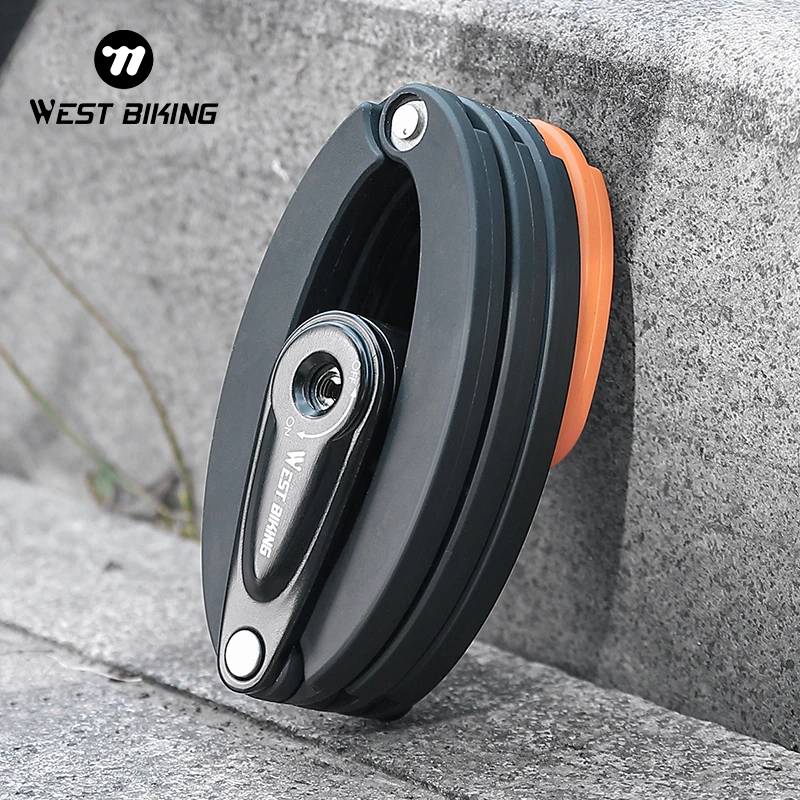 WEST BIKING-candado plegable para bicicleta, candado antirrobo de alta seguridad para cadena de bicicleta de montaña y carretera, accesorio portátil duradero para ciclismo