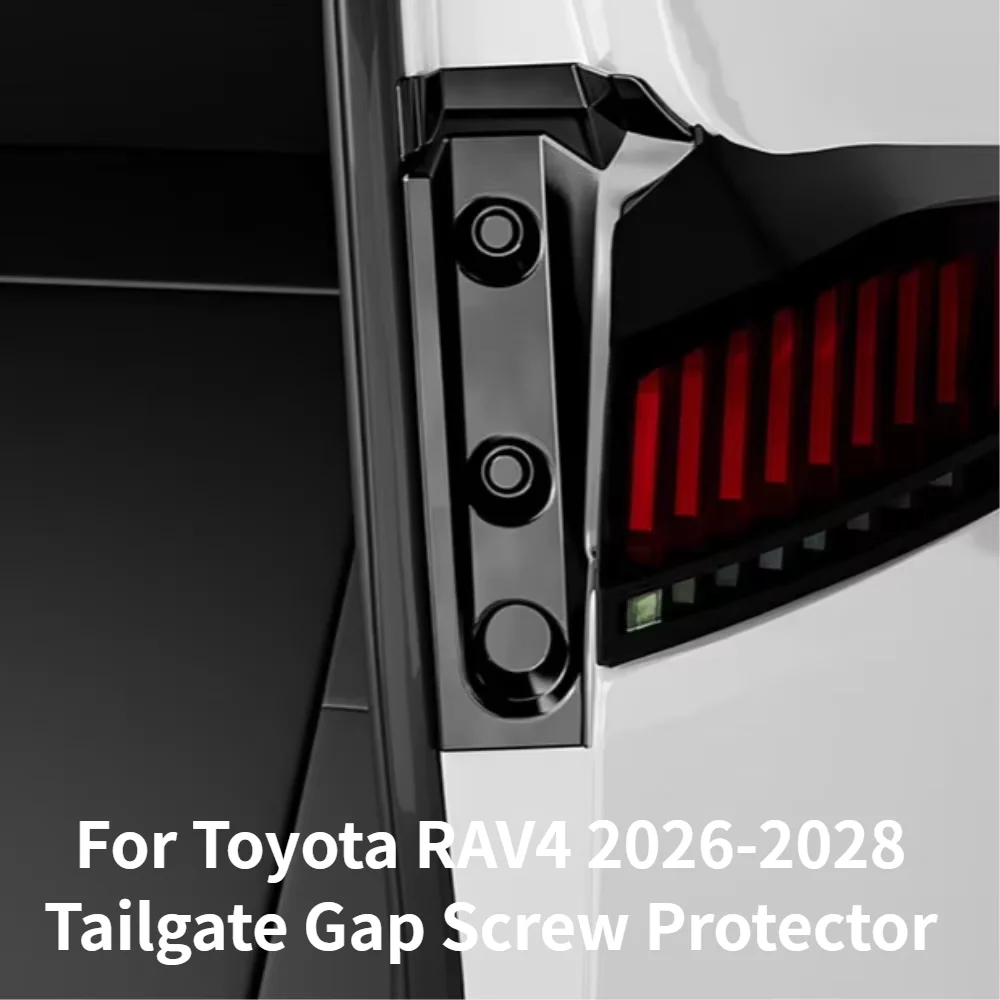 Car Upgrade ABS Tailgate Gap Screw Protector Cover 2Pcs For Toyota RAV4 2026-2028 Rear Trunk Gap Decor Trim Exterior Accessories