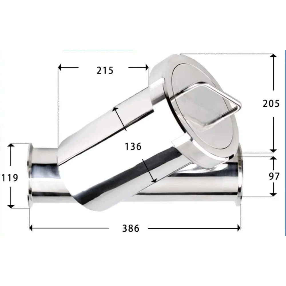 

Труба 102 мм, наружный диаметр 4 дюйма, тройной зажим, наконечник 119 мм, SUS304/316, нержавеющая сталь, санитарный Y-образный сетчатый фильтр, клапан для домашнего пивоварения
