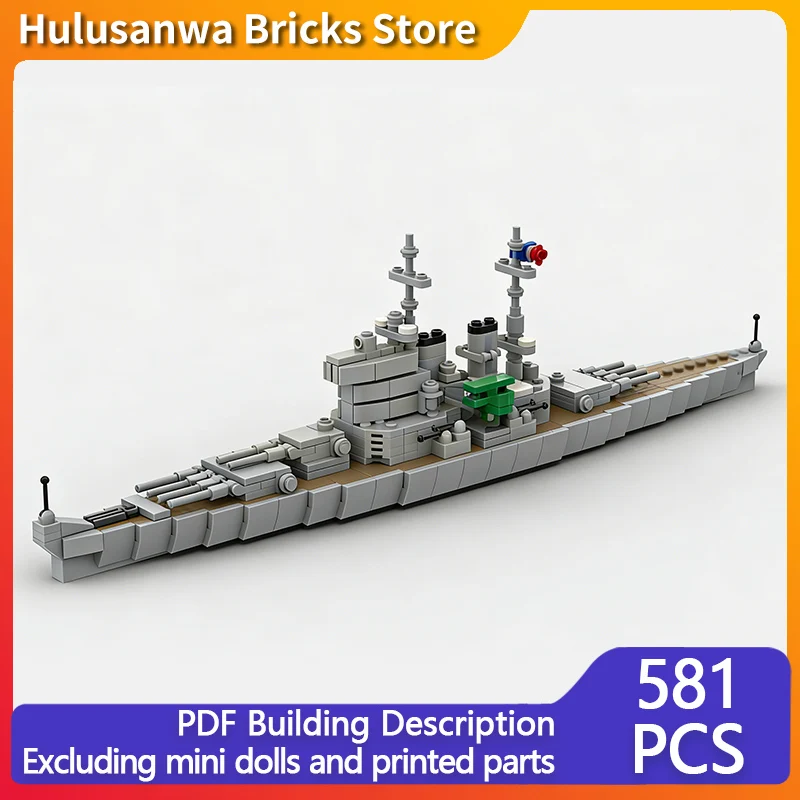 

WW2 Military Vessels Model MOC Building Bricks War Equipment Modular Technology Gifts Holiday Assemble Children Toys Suit