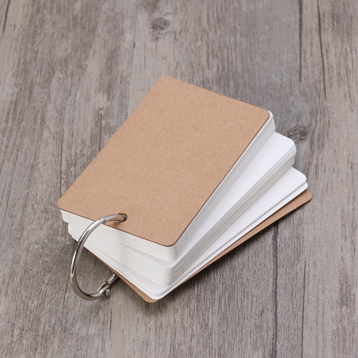 Kraft Paper Study Cards Binder Ring Notepad Memo Scratch Pads Diy Greeting Bookmark Hole Punch Index Cards For School
